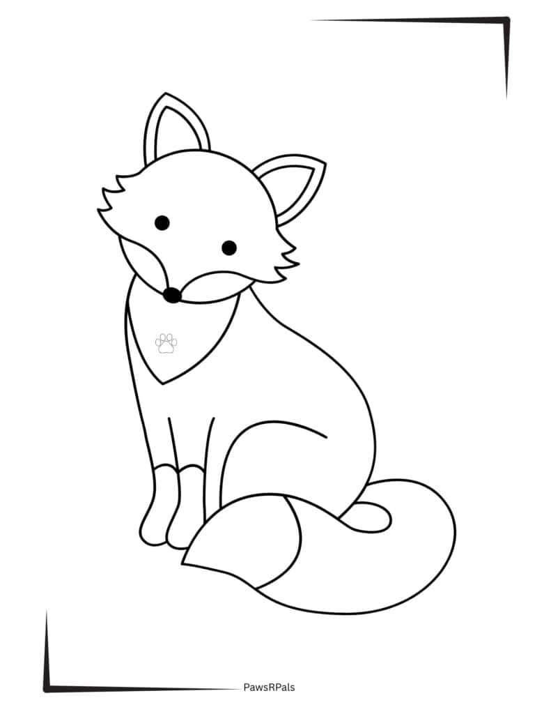 Fox colouring image