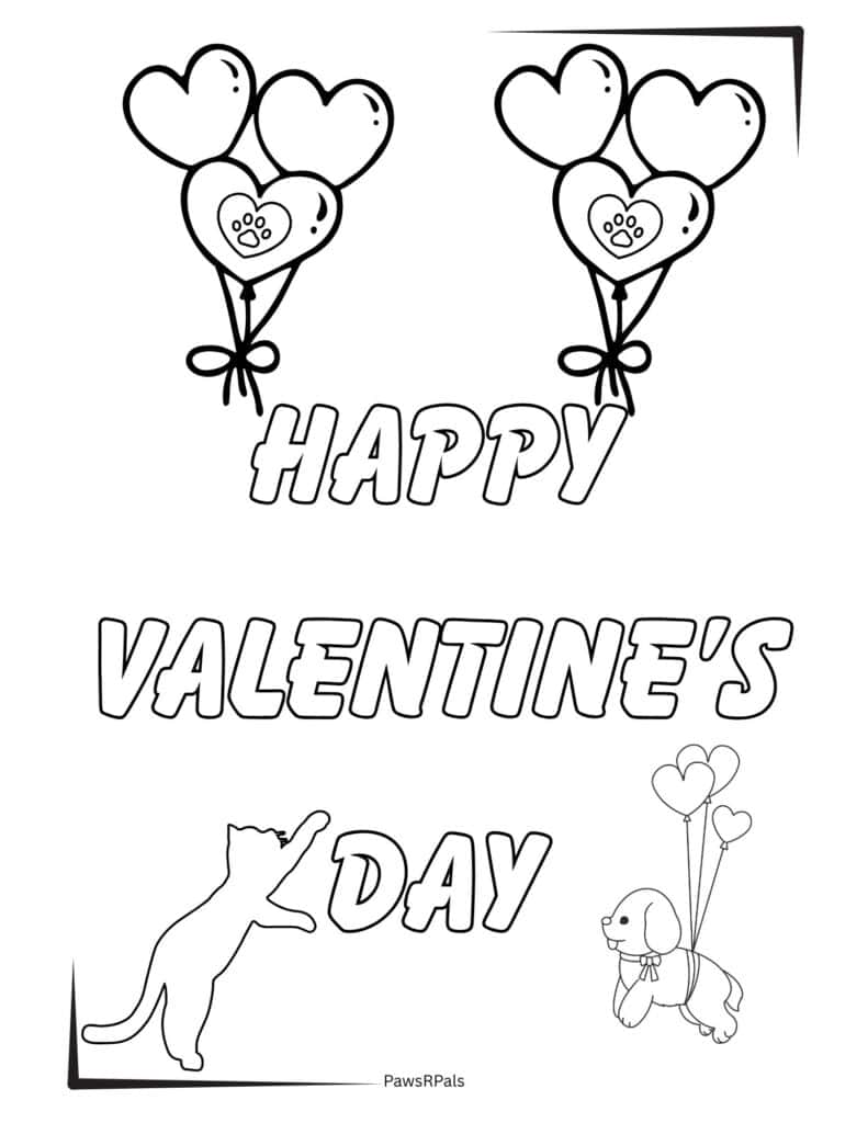 Happy Valentine's Day with balloons